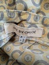 Load image into Gallery viewer, SEEBYCHLOE Ladies Beige Cotton Circle Print Skirt Size UK8
