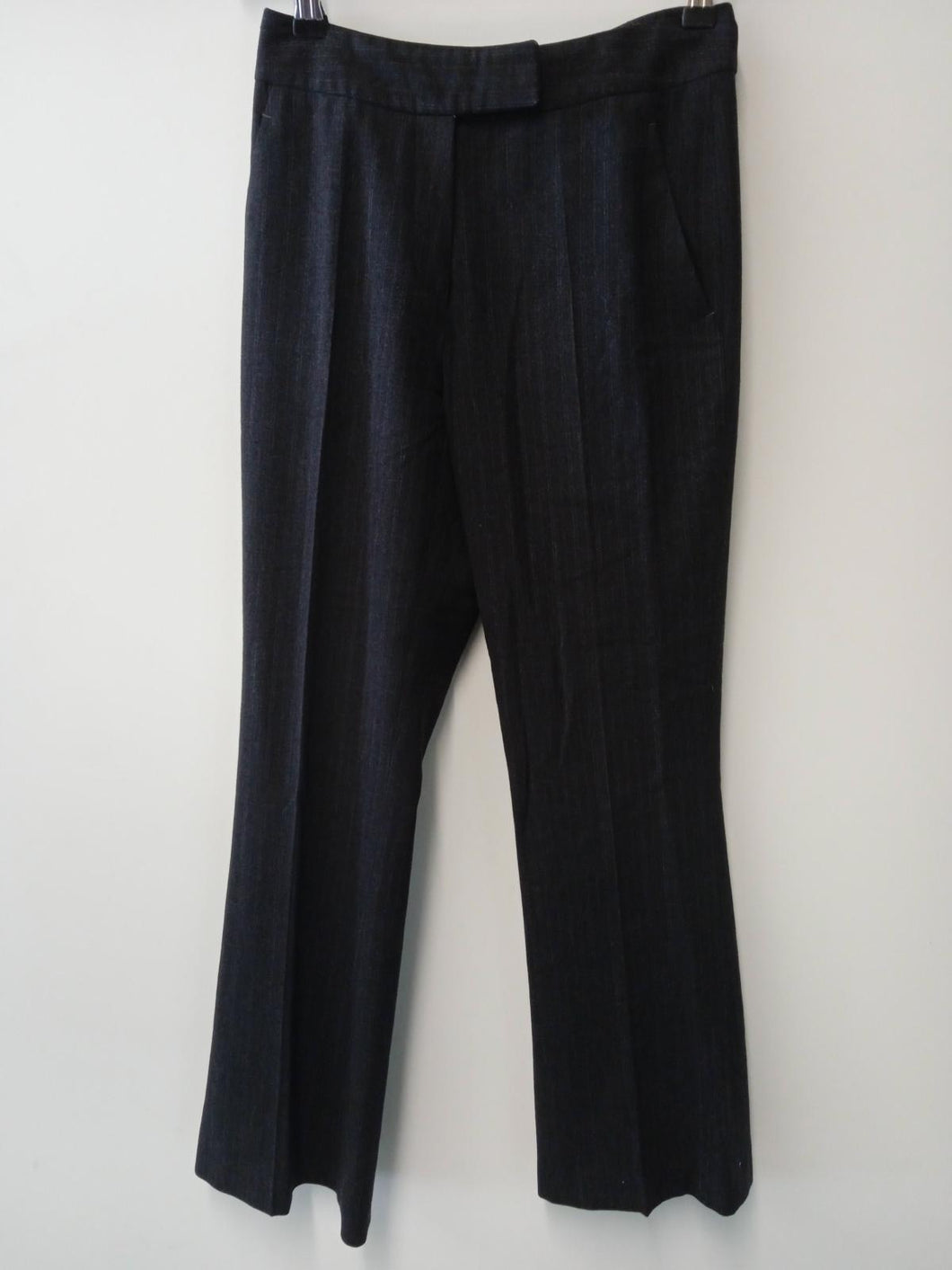 JOSEPH Ladies Dark Grey Pinstripe Dress Trousers Size UK8