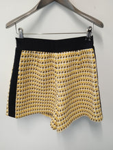 Load image into Gallery viewer, MAJE Ladies Yellow Patterned Elasticated Waist Shorts Size UK8
