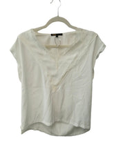 Load image into Gallery viewer, MAJE Ladies White Sleeveless V-Neck Lace Detail Blouse Top Size UK8
