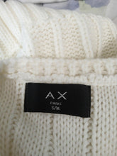 Load image into Gallery viewer, ARMANI EXCHANGE Ladies Cream Wool Round Neck Batwing Jumper Size UK S-M

