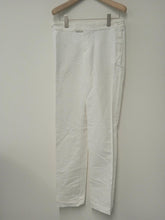 Load image into Gallery viewer, CHLOE Ladies White Cotton Zip Fly Trousers Size UK W30L35
