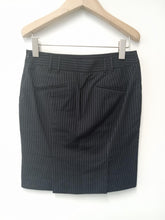 Load image into Gallery viewer, MAISSIMO DUTTI Ladies Black Pinstripe Pencil Skirt Size UK8
