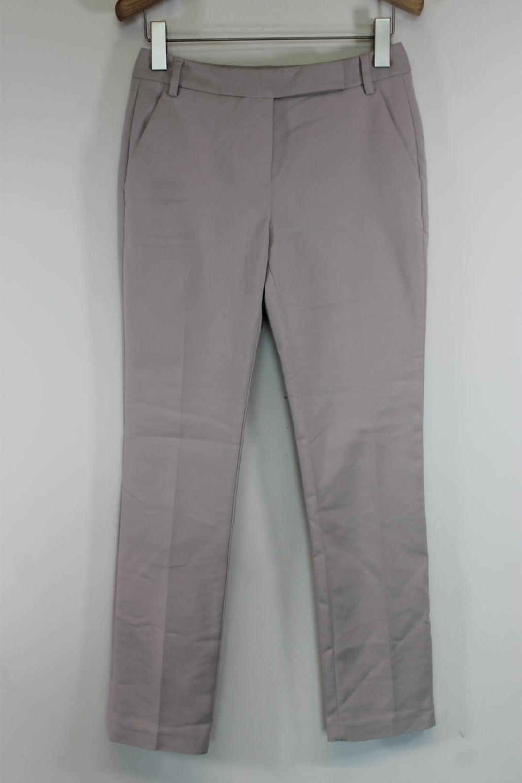 REISS Ladies Neutral Cotton Joanna Slim Fit Dress Trousers EU34 UK6