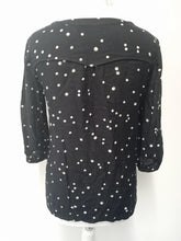 Load image into Gallery viewer, COMPTOIR DES COTONNIERS Ladies Black Long Sleeve Spotted Blouse Top Size UK8
