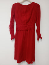 Load image into Gallery viewer, FRANKA LONDON Ladies Red Long Sleeve V-Neck Wrap Dress Size UK10
