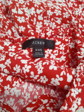 Load image into Gallery viewer, J.CREW Ladies Red Floral Long Sleeve Collared Maxi Dress Size UK XXS
