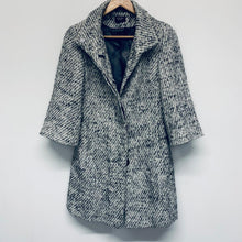 Load image into Gallery viewer, PRINCIPLES Ladies Grey Marle Long Pea City Long Sleeve Wool Overcoat UK 8
