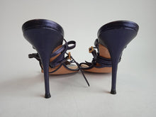 Load image into Gallery viewer, CHLOE Ladies Midnight Blue Leather Strappy High Heel Court Shoes Size EU37 UK4
