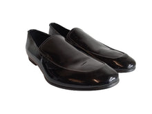 Load image into Gallery viewer, CALVIN KLEIN Men&#39;s Black Patent Leather Round Toe Nicco Loafers EU43 UK9
