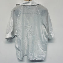 Load image into Gallery viewer, DIANE VON FURSTENBERG White Ladies Short Sleeve Button-Up Size UK 6
