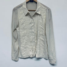 Load image into Gallery viewer, JOSEPH Beige Ladies Long Sleeve Collared Basic Button-Up Size UK 8
