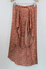 Load image into Gallery viewer, NEVER FULLY DRESSED Ladies Red/Beige Splodge Pattern Hi-Low Wrap Dress Size S
