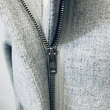 Load image into Gallery viewer, J.CREW Ladies Grey Zip Through Wool Long Sleeve Coat Overcoat Size S
