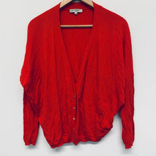 Load image into Gallery viewer, LES PETITES Red Ladies Long Sleeve V-Neck Jumper Cardigan Size UK S
