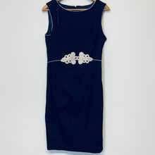 Load image into Gallery viewer, PHASE EIGHT Navy Ladies Sleeveless Round Neck Fit &amp; Flare Dress Size UK 14
