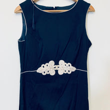 Load image into Gallery viewer, PHASE EIGHT Navy Ladies Sleeveless Round Neck Fit &amp; Flare Dress Size UK 14
