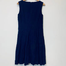 Load image into Gallery viewer, KALIKO Blue Ladies Sleeveless V-neck Fit &amp; Flare Dresses Size UK 12
