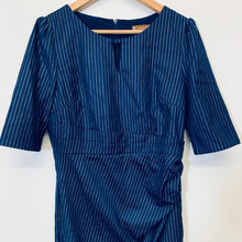 Load image into Gallery viewer, JOLIE MOI Blue Ladies Short Sleeve Boat Neck Fit &amp; Flare Dress Size UK 14
