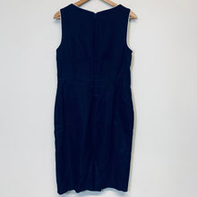 Load image into Gallery viewer, HOBBS Blue Ladies Sleeveless Boat Neck Bodycon Office Elegant Dress Size UK 12
