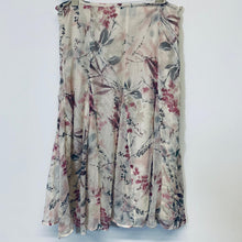 Load image into Gallery viewer, PRINCIPLES White Ladies Midi Floral Summer Pink Skirt Size UK 14

