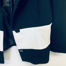 Load image into Gallery viewer, PRECIS Ladies Black Petite White Colour Block Jacket Long Sleeve UK 12
