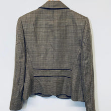 Load image into Gallery viewer, PLANET Ladies Brown Mesh Knit Cropped Pipe Line Blazer Jacket UK 10
