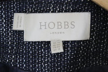 Load image into Gallery viewer, HOBBS Ladies Blue &amp; White Cotton RLong Sleeve ound Neck Jacket EU42 UK14
