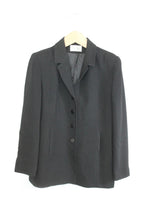 Load image into Gallery viewer, WASTEX Ladies Black Long Sleeve Collared Button Down Jacket EU40 UK12
