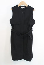 Load image into Gallery viewer, HOBBS Ladies Black Sleeveless Round Neck Belted Midi Sheath Dress EU40 UK12

