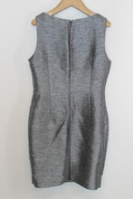 Load image into Gallery viewer, HOBBS Ladies Grey Sleevelss Round Neck Midi Sheath Dress EU40 UK12
