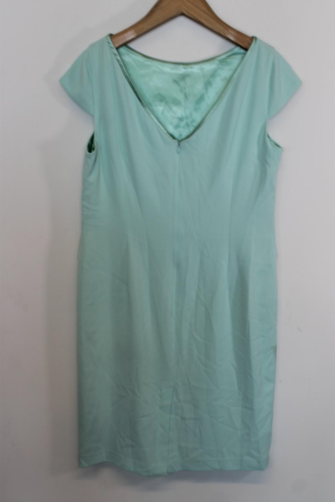 JACQUES VERT Ladies Mint Green Cap Sleeve Boat Neck Midi Shift Dress E ReThread JACQUES VERT Ladies Mint Green Cap Sleeve Boat Neck Midi Shift Dress E ReThread