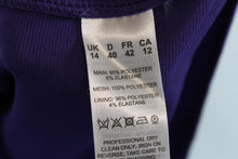 Load image into Gallery viewer, KALIKO Ladies Purple Lace Short Sleeve Round Neck Midi Shift Dress EU42 UK14
