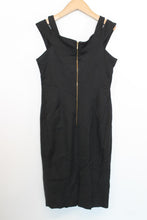 Load image into Gallery viewer, COAST Ladies Black Sleeveless Double Strap Knee Length Sheath Dress EU42 UK14
