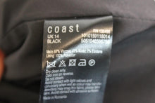 Load image into Gallery viewer, COAST Ladies Black Sleeveless Double Strap Knee Length Sheath Dress EU42 UK14
