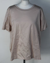 Load image into Gallery viewer, M&amp;S Marks &amp; Spencer Ladies Almond Cotton Merc Pima T-Shirt UK18 RRP19.50 NEW
