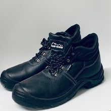 Load image into Gallery viewer, ROK-WEAR Men&#39;s Black Faux Leather Steel Toe Boot Chukka UK10
