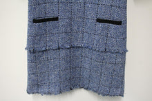 Load image into Gallery viewer, CLAUDIE PIERLOT Ladies Blue Tweed Cotton Blend Mini Dress Size EU38 UK10
