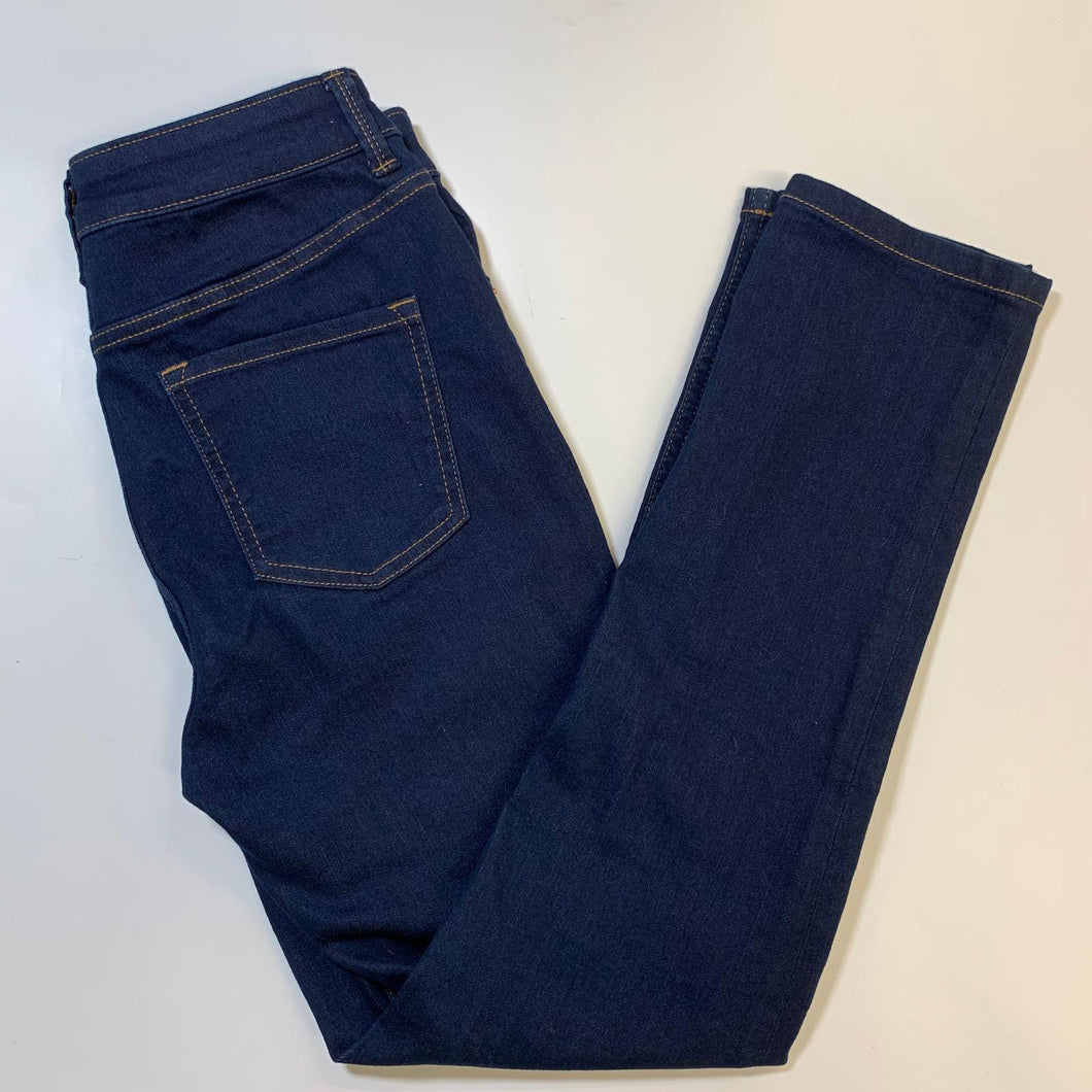 M&S Ladies Blue Indigo Stretch Slim Fit Cotton Jeans UK 10 Short W29 L27