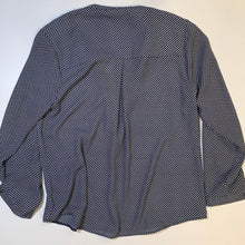 Load image into Gallery viewer, PRINCIPLES BY BEN DE LISI PETITE Ladies Blue Navy Star Spotted White Blouse UK12
