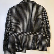 Load image into Gallery viewer, MARKS &amp; SPENCER Black White Dot Ladies Long Sleeve Collared Jacket UK 14
