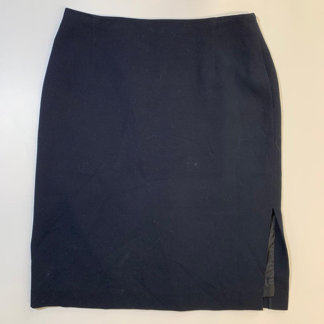 ST MICHAEL X MARKS & SPENCERS Blue Navy Formal Ladies Office Skirt Size UK 12