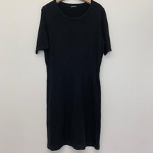 Load image into Gallery viewer, GERRY WEBER Black Ladies Short Sleeve Round Neck Fine Knit LBD Dress UK 14
