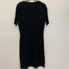 Load image into Gallery viewer, GERRY WEBER Black Ladies Short Sleeve Round Neck Fine Knit LBD Dress UK 14
