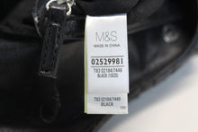 Load image into Gallery viewer, M&amp;S Ladies Black Faux Leather Double Handle Tote Shoulder Bag 13&quot; x 10&quot; x 5&quot;
