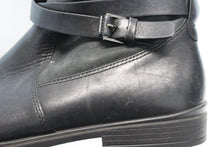 Load image into Gallery viewer, ECCO Ladies Black Leather Side Zip Buckle Strap Ankle Boots Shoes EU39 UK6
