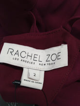 Load image into Gallery viewer, RACHEL ZOE Ladies Burgundy Short Sleeve Round Neck Dress Size UK6 NEW
