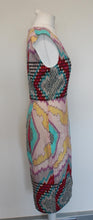 Load image into Gallery viewer, GORMAN X KATE KOSEK Ladies Multi-Coloured Printed Stretch Silk Pencil Dress UK8
