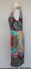 Load image into Gallery viewer, GORMAN X KATE KOSEK Ladies Multi-Coloured Printed Stretch Silk Pencil Dress UK8
