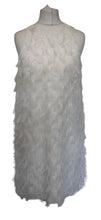 Load image into Gallery viewer, ALI &amp; JAY Ladies White Sleeveless Rear Zip Dot Fringe Mini Cocktail Dress S
